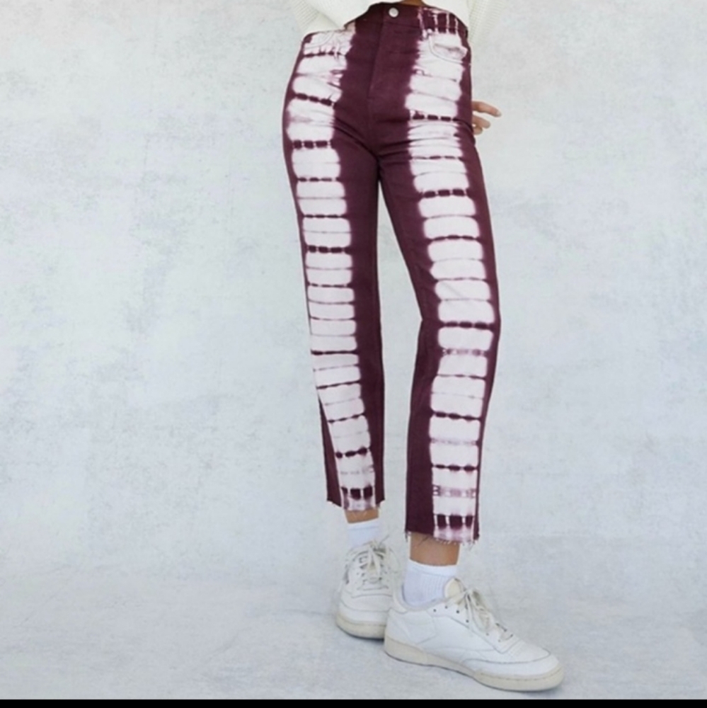 Pacsun Tie Dye Eco High Rise Straight Leg Jeans 27